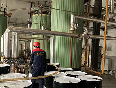 2025年1月5日青岛导热油锅炉系统清洗换油工程完成