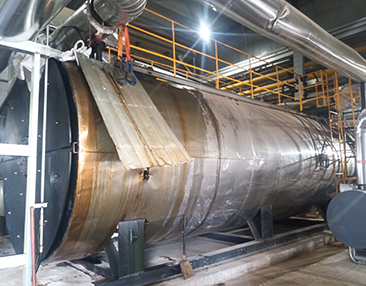 2025年5月8日山东泰安70吨导热油系统清洗结束